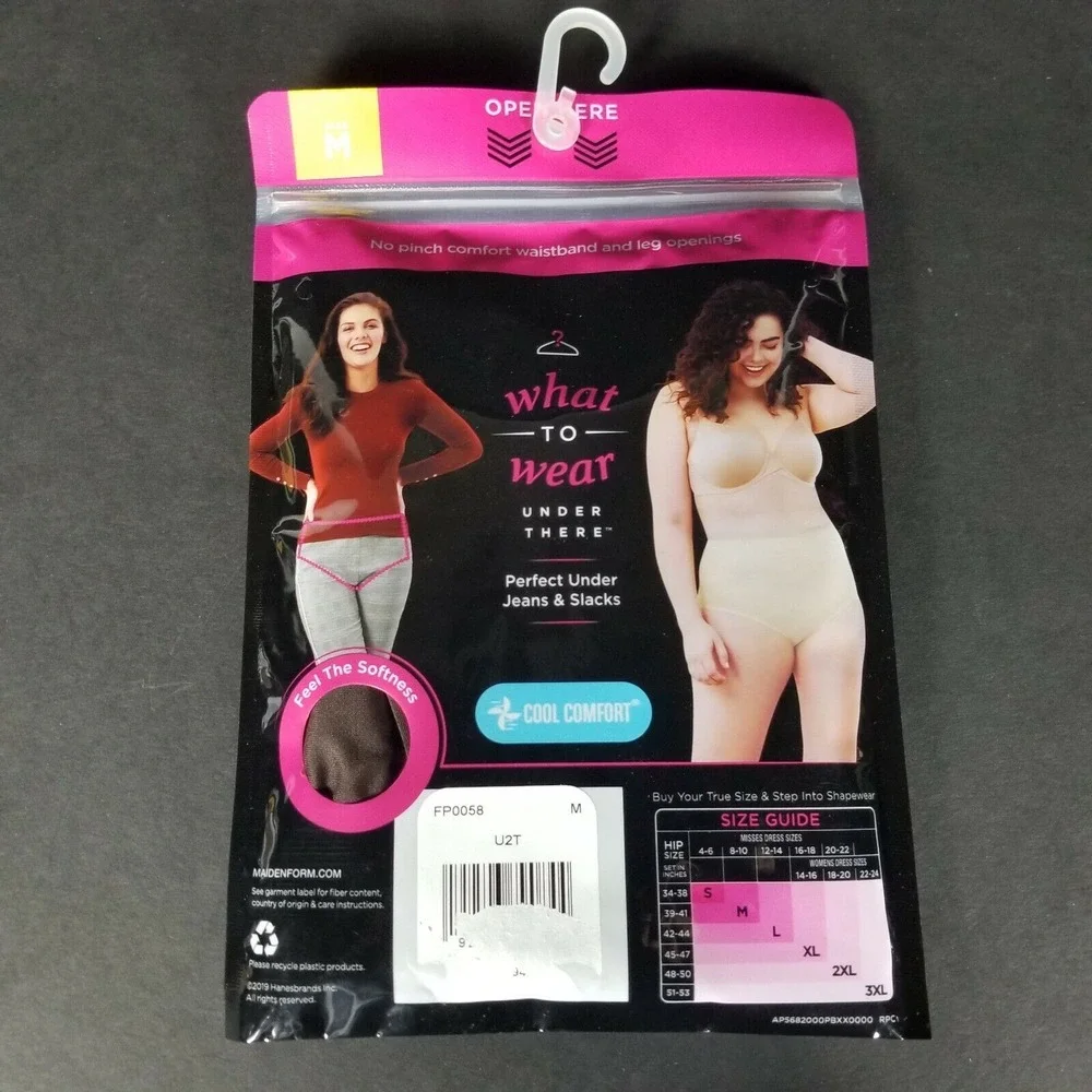 Maidenform Flexees Womens Brief Cool Comfort Size M Dark Brown Smoothing‎